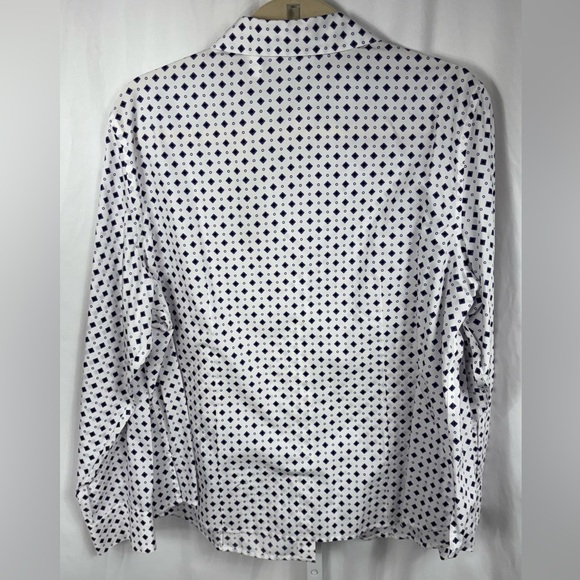 NWT Chico’s Effortless Foulard Laria Blouse Shirt Top in Optic White, 3/16/XL - Picture 7 of 7